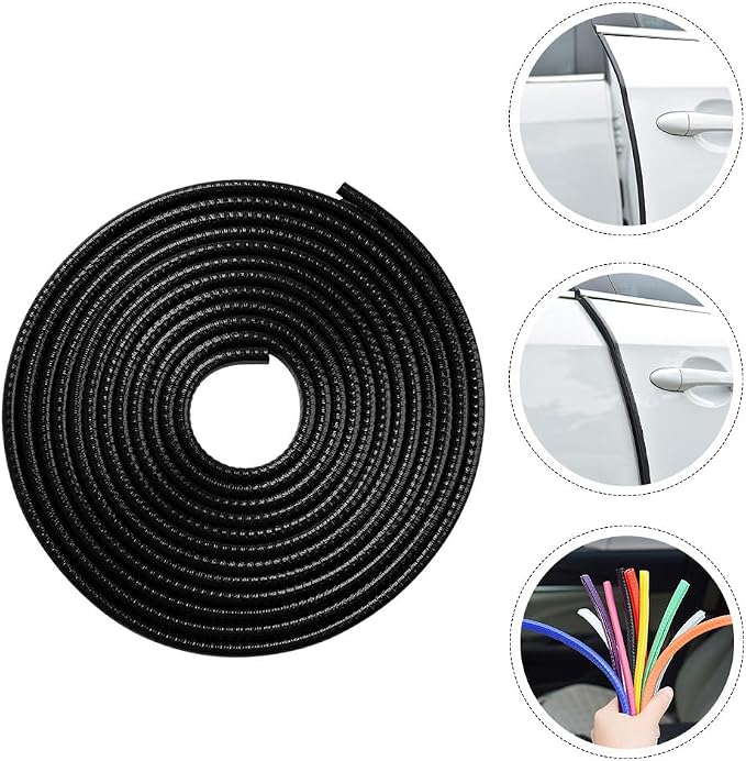 Garneck Car Door Edge Guards Rubber U Shape Edge Trim Seal Strips Protector Car Door Edge Protection for Car Auto Vehicle 10M