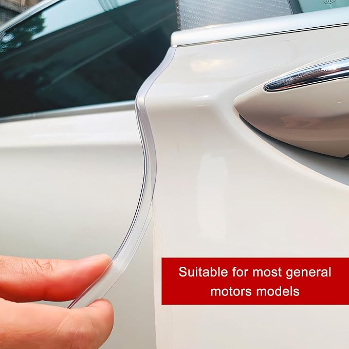 Clear Car Door Edge Guards, 32Ft U Shape Auto Door Edge Trim Anti-Collision Protective Strip, Self-Adhesive Doors Edges Guard Seal Protector for Most Vehicles, Car Accessories