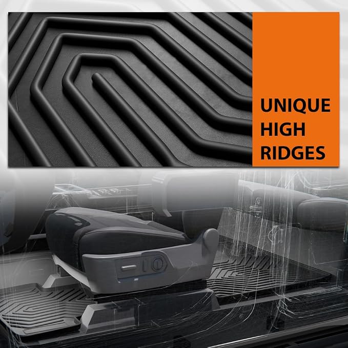 G-PLUS TPE Floor Mats Cargo Liner Fit Tesla Model Y Juniper 2024-2026 9PCS | All Weather Protection,Non-Slip,Custom Fit Model Y Floor Cargo Liner Accessories,TPE Full Coverage,Black