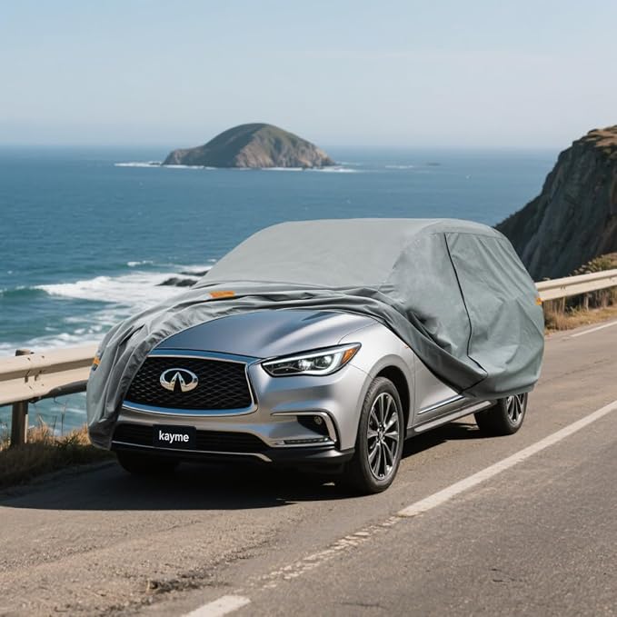 Kayme Heavy Duty SUV Car Cover Custom Fit Infiniti QX60 Waterproof All Weather for Automobiles, Full Exterior Covers Sun Rain UV Protection.(Deliver About 3-10 Days)