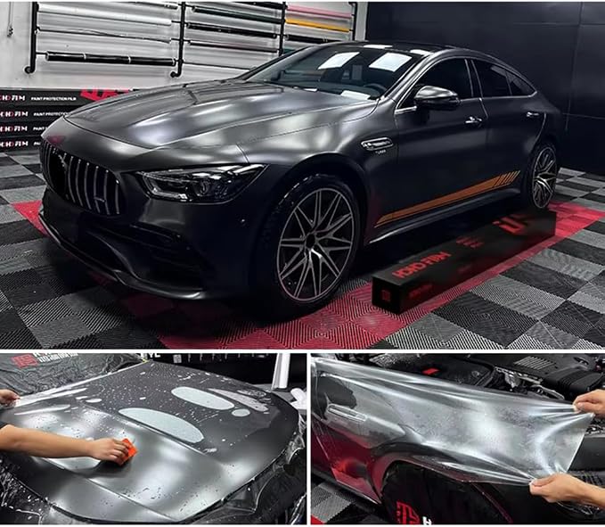 HOHOFILM TPU PPF Hydrophobic Clear Paint Protection Film Self Healing Car Clear Glossy Wrap Film (Matte, 60" x49ft(Whole roll))