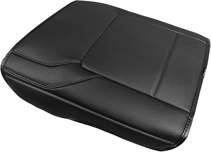 Muslogy Center Console Armrest Cover Fit for Dodge Ram1500 2500 3500 2019-2026 Accessories, Comfort Armrest Pad Console Lid Cushion Vegan Leather Regular Thick(Bucket Seat ONLY, NO Limited,Laramie)