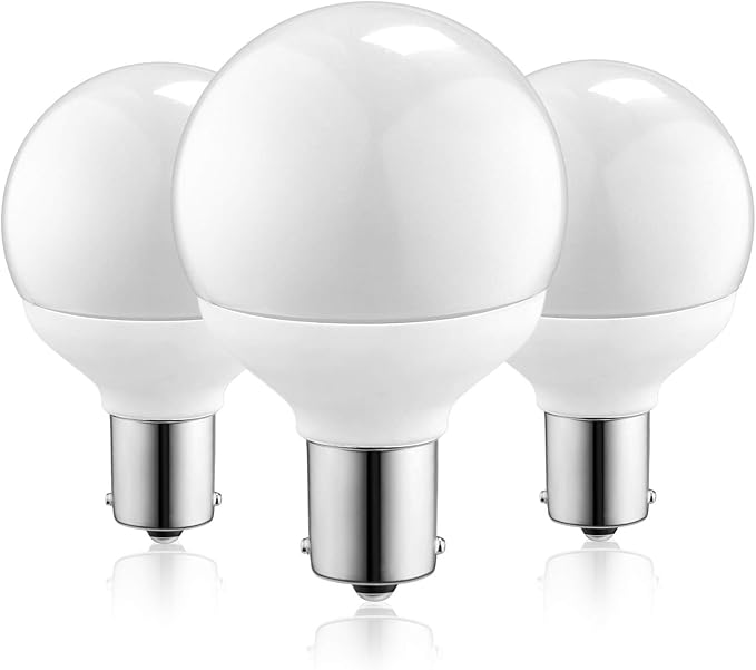 Kohree 12 Volt RV Led Light Bulbs BA15s 20-99/1141/1156 12V Vanity Replacement Bulbs for 5th Wheel Camper Trailer Motorhomes Marine Boat Interior Light Bulb (Pack of 3, 4000K Natural White)