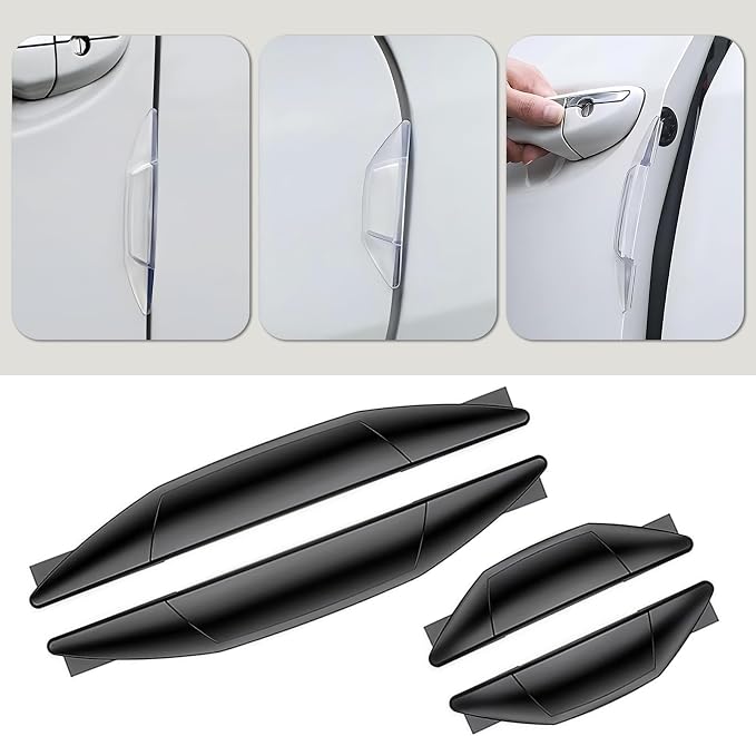4 PCS Car Door Anti-collision Strips, Anti-impact Door Side Edge Guards, Anti-scratch Auto Edge Bumper Guards, Universal Protection Decorative Covers for Car Truck (Black)