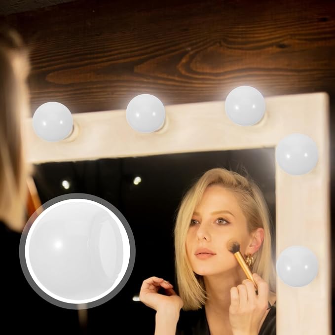 20pcs Hemispherical Makeup Mirror Globe Covers Replacement for LED Vanity Light Bulb Guard Shells Small Bulb Shade Accessories for Bathroom and Dressing Table