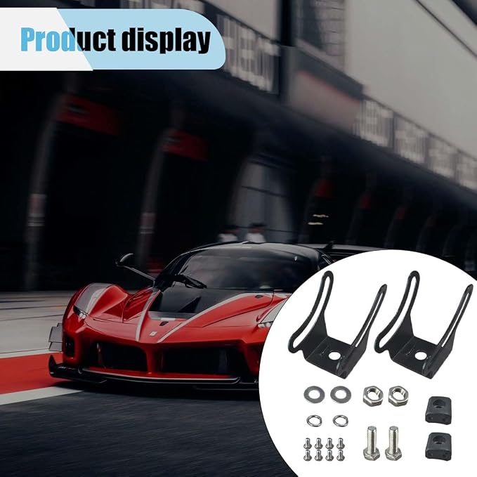 26PCS LED Light Bar Side Mounting Bracket, Base Mounting Bracket with Rubber Pad, Car Light Bar Mounts, Suitable for Straight or Curved 4-52 Inch LED Light Bars (26 Base)