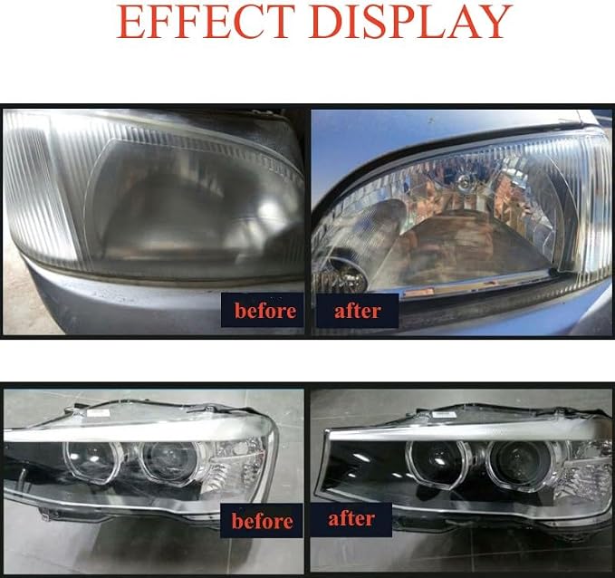 600ML Headlight Restoration Liquid,Automobile Headlight Lens Polish Repair Liquid, Car Headlight Scratch Restoring Fluid for Repair Headlight Yellowing, Haze, Scratches
