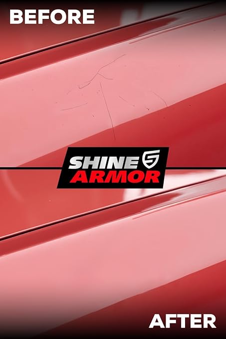 SHINE ARMOR Car Scratch Remover 4oz (3 Pack) - Advanced Car Paint Scratch Repair & Restorer for Vehicles, Revives Faded Paint, Corrects Surface Marks & Leaves Streak-Free Gloss