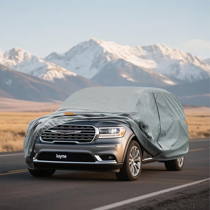 Kayme Heavy Duty SUV Car Cover Custom Fit Chrysler Aspen Waterproof All Weather for Automobiles, Full Exterior Covers Sun Rain UV Protection.(Deliver About 3-10 Days)