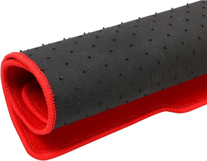 Fit 2016-2021 Honda Civic Floor Mats OEM Fitment Style Red with FK Logo | IKON MOTORSPORTS, Front & Rear Floor Mats Carpet With FK Logo 4PCS, 2017 2018 2019 2020