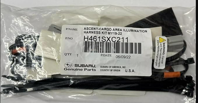 Subaru 2019-2022 Ascent Cargo Area Rear LED Light Harness H461SXC211 Genuine for Ugrade Lamp Kit
