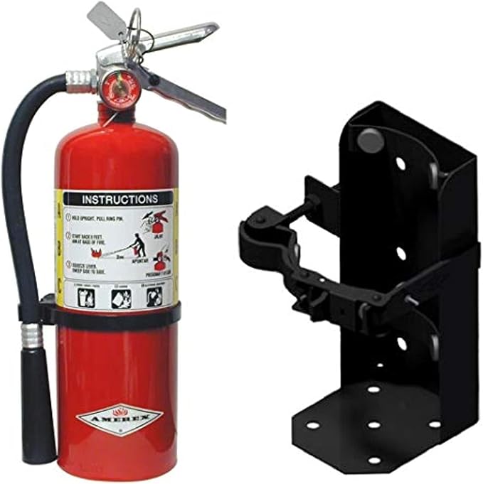 5lb ABC Dry Chemical Fire Extinguisher with Heavy Duty Vehicle Bracket