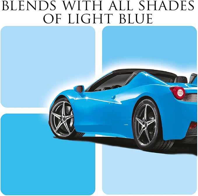 Car Gods Iris Custom Color Light Blue 3-in-1 Polish Wax Color Restorer & Scratch Remover, 16 Colors Available, 17 Fl Oz