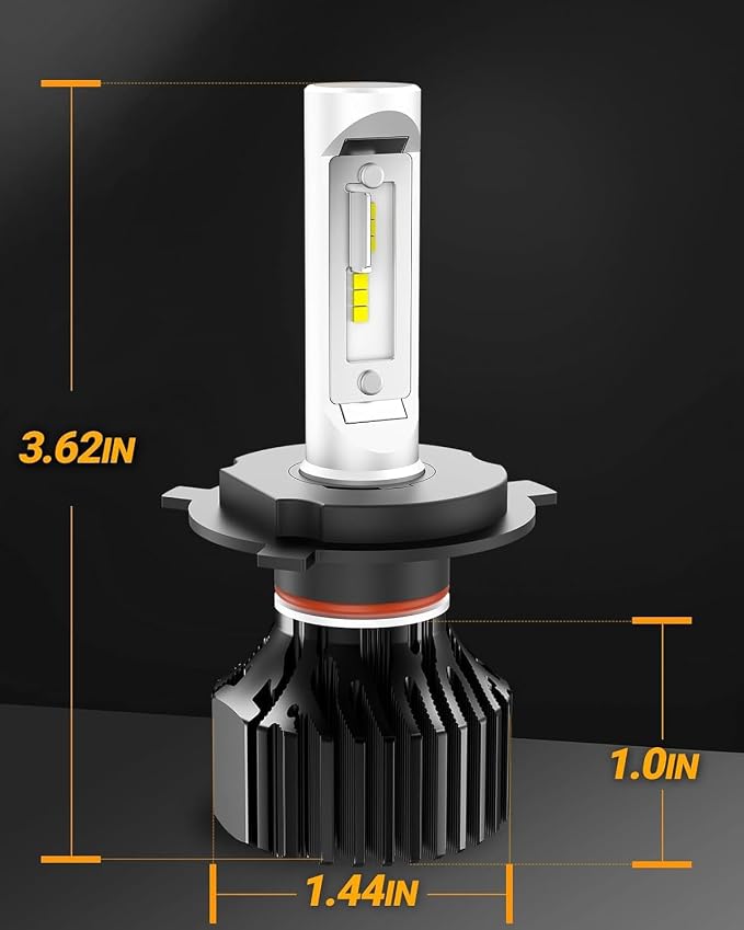 SEALIGHT H4/9003/HB2 Light Bulbs, Super Bright Cool White IP67 Plug and Play, Pack of 2