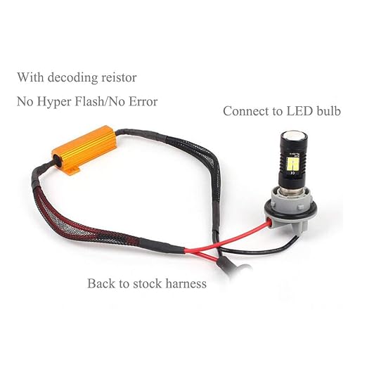 O-NEX 3157 4157 LED Load Resistor Kit 50W 8ohm Turn Signal Bulb Relay Harness Adapter Anti Flicker Error Decoder Warning Canceller