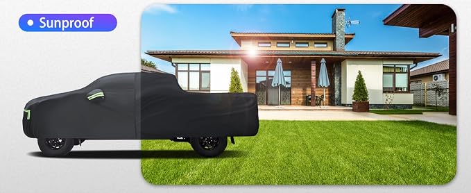 Pickup Truck Cover Custom Fit for Ram 1500 2009-2026, 6 Layers Car Cover Waterproof All Weather for Automobiles,Outdoor Full Exterior Cover,Rain, Sun, Wind Protection,Black