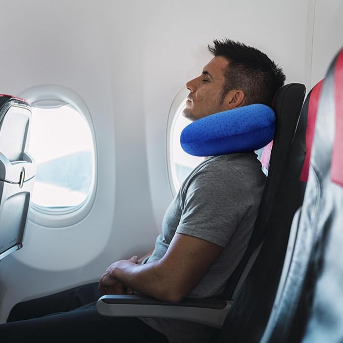 Neck Pillow for Travel Pillow Memory Foam U Shape Comfortable Travel Neck Pillow Head Neck Support Airplane Pillow for Traveling, Car, Home, Office, Travel Neck Flight Pillow