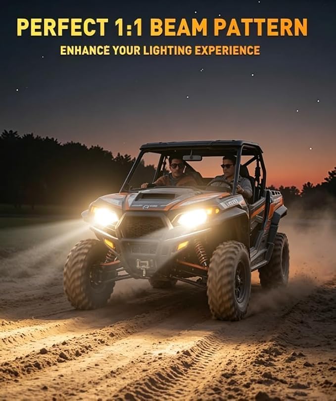 Termitor Brightest H13/9008 LED Bulbs for Off-road | 10X Brighter 50,000LM, 85K+ hrs, 6500K Cool White, IP68 Waterproof, 1:1 OEM Size, 3 Minute Installation, Pack of 2