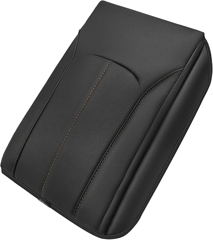 Muslogy Center Console Armrest Cover Fit for Subaru Forester 2025 Accessories, Comfort Armrest Pad Console Lid Cushion Protector Vegan Leather 1-Inch Extra Thick