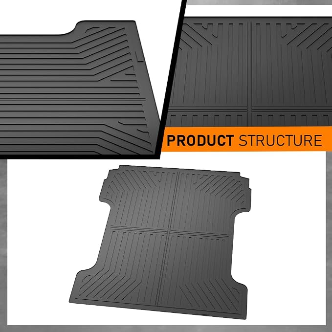 G-PLUS Truck Bed Mat Fit Chevy Silverado w/5'8" Bed | Fit GMC Sierra 1500 2014-2018,All Weather Protection,Non-Slip,Custom Fit Floor Cargo Liner,TPE Full Coverage
