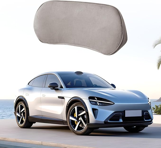 Zpana Car Lumbar Support Pillow, Memory Foam Vehicle Seat Lower Back Support Cushion for Back Pain Relief & Sciatica, Comfortable Auto Driver Seat Pad, Universal for Vehicles (Light Gray)