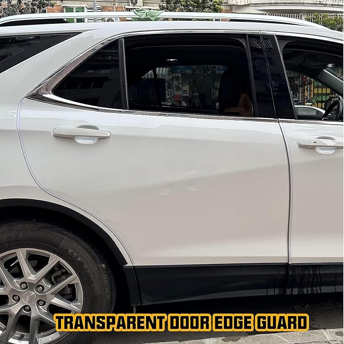 Winunite 65.6ft (20m) Car Door Edge Guards Clear – Self-Adhesive PVC, U-Shaped, Fits Most Vehicles, Scratch- and Chip-Resistant – Reduces Dings in Parking Lots