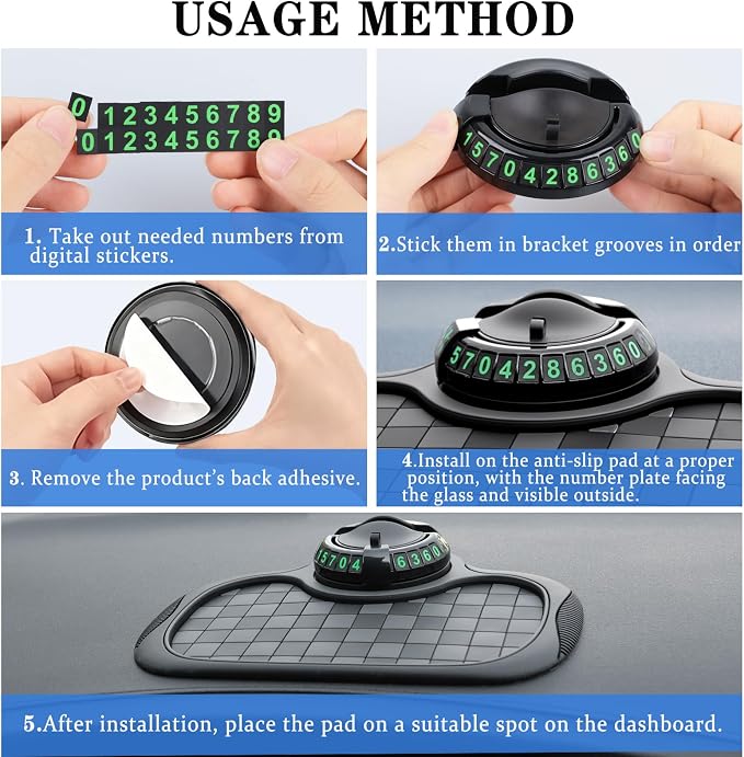Multifunctional Anti Slip Mat for Car Dashboard Phone Holder Universal