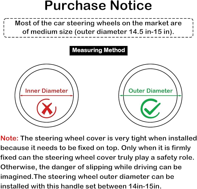 Tricolor Stripes D-Type Steering Wheel Cover, Cute Steering Wheel Cover for Women, 14.5-15 Inch Non-Slip Breathable Microfiber Car Steering Wheel Protector