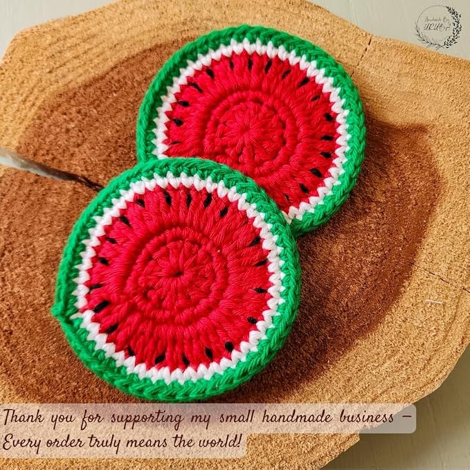 Cotton Crotchet Fruit Car Coaster Set (Summer Slice)