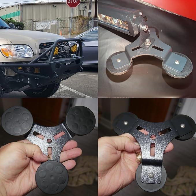 Strong Magnetic Light Bar Mounts, 2Pcs Heavy Duty Light Bar Mount Brackets Universal Magnet Base Mount, Powerful Magnetic Mounting Bracket for Off Road Lamp Roof Lights Fog Lights SUV Truck Jeep