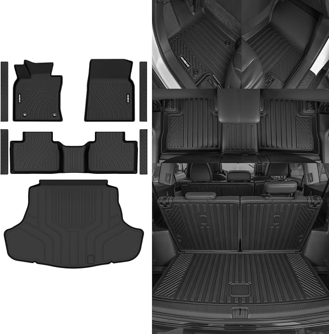Naibeve Floor Mats for Toyota Camry 2018-2024 FWD | All Weather Custom Fit Floor Mats, Cargo Mat, (Not for Hybrid)/AWD Interior Protector accessories