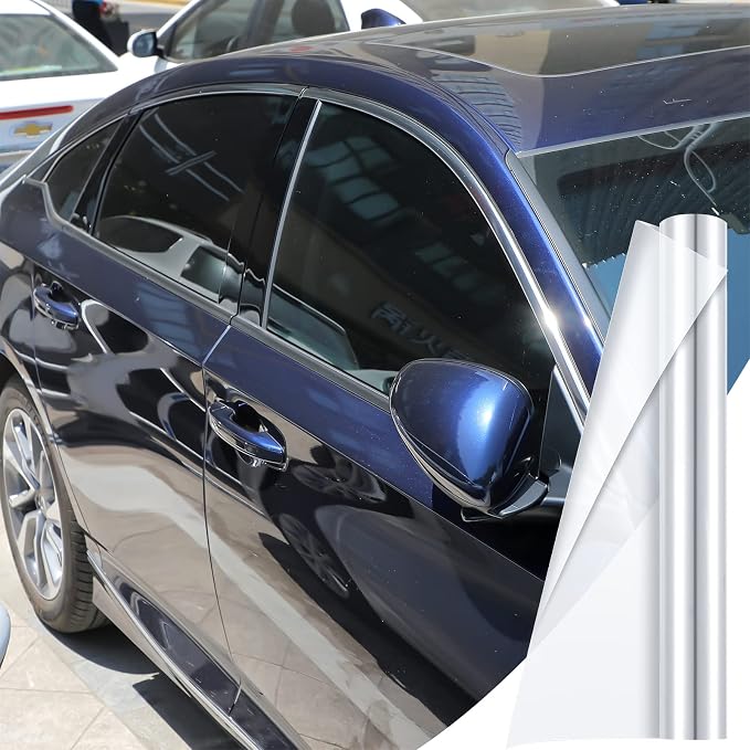 Tallew 12 x 120 Inches Paint Protection Film for Cars Clear Vinyl Wrap for Headlight Bumper Door Handle Bike Frame Mirror