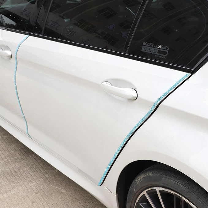 TOMALL Bling Car Door Guard Crash Bumper Crystal Anti-Scratch Strip Sticker Crystals Car Door Bumper Protector Accessory DIY for Interior and Exterior Decoration Styling Accessories (Lake Blue)