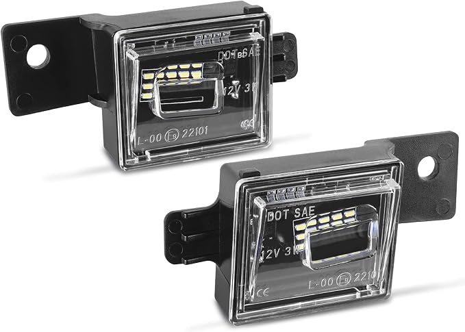 POPMOTORZ LED License Plate Light Compatible with 2014 2015 2016 2017 2018 2019 2020 2021 2022 Chevy Silverado GMC Sierra 1500 2500HD 3500HD 2015-2021 Colorado Canyon Pickup Truck 6000K, White