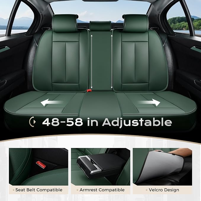 Coverado Car Seat Covers, Seat Covers for Cars, Waterproof Leather Auto Seat Protectors, Leather Car Seat Cushion, Car Interiors Accessories Universal Fit for Most Cars