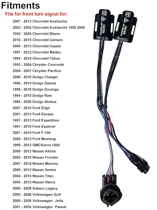 3157 LED Load Resistor Adapter 50W 6Ohm Upgraded Canbus Decoder Fix DRL Turn Signal Tail Light Error Code Hyper Flashing Wiring Relay Harness
