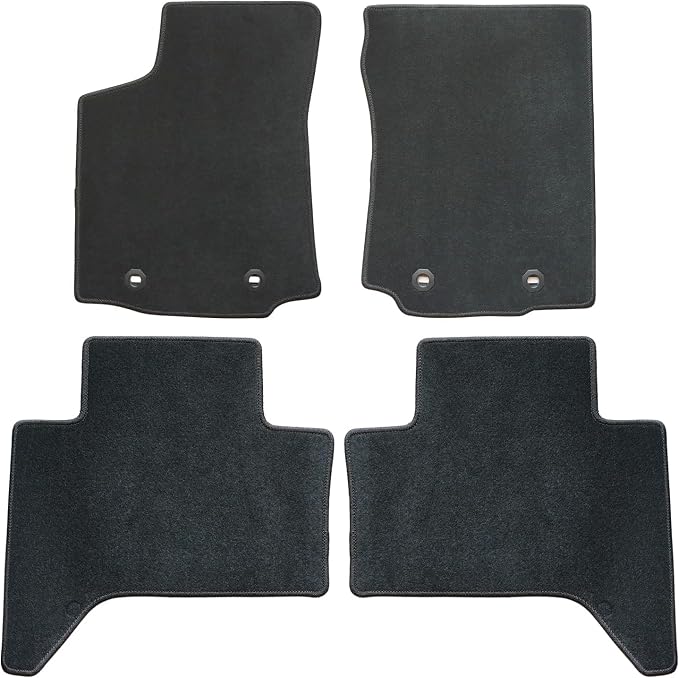 GXARTS Car Waterproof Floor Mats Carpet Full Set Fit for Toyota Tacoma 2018 2019 2020 2021 2022 2023 | All-Weather Protect,with Non-Slip Buckle | Black Velour Automobile Floor Liner Accessories