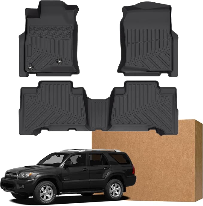 Floor Mats for Toyota 4Runner 2003 2004 2005 2006 2007 2008 2009 | 4th gen 4runner Floor Mats for 4Runner SR5|Limited, TPE Floor Liners Front & Rear Row(FIT for 5&7 Seats)