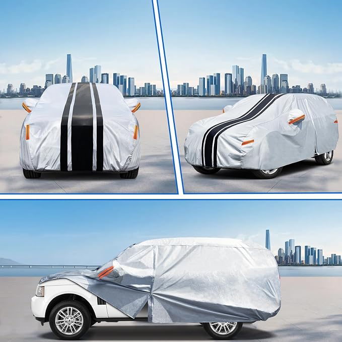 SUV Car Cover Custom Fit for Honda CRV (1995-2026), Toyota RAV4 (1996-2026) | Waterproof All Weather for Automobiles Full Exterior Cover Rain Sun Snow UV Protector.