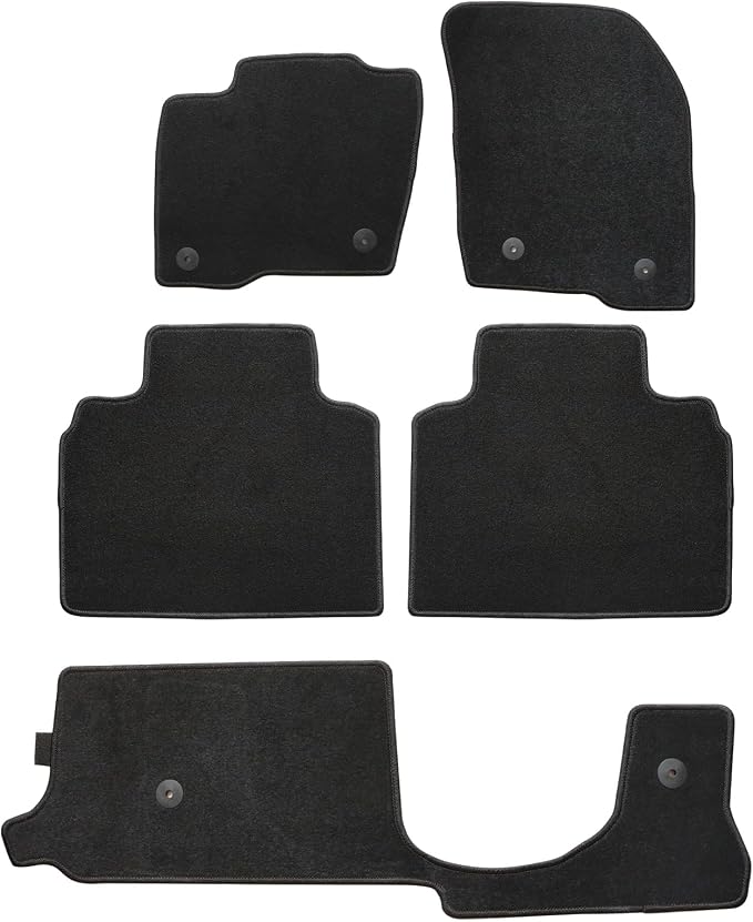 GXARTS Car Floor Mats Carpet Full Set All-Weather Protect Compatible with Ford Edge 2018 2019 2020 2021 2022 2023 2024 | WaterproofBlack Car Mats with Anti-Slip Backing