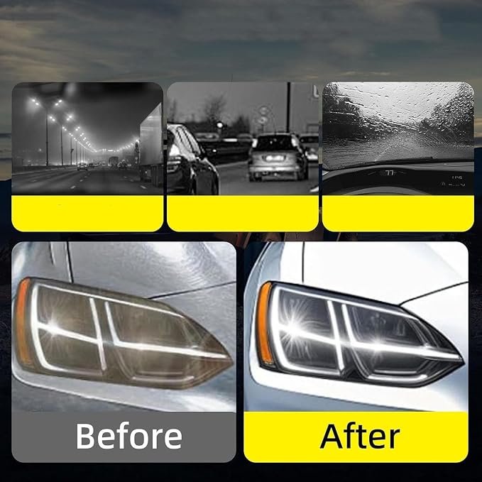 Q4 Headlight Restoration Kit,Headlight Cleaner, Automotive Headlamp Restoration Fluid,Yellowed Automotive Headlamps,Blurring Enhanced Crystalline (2set)