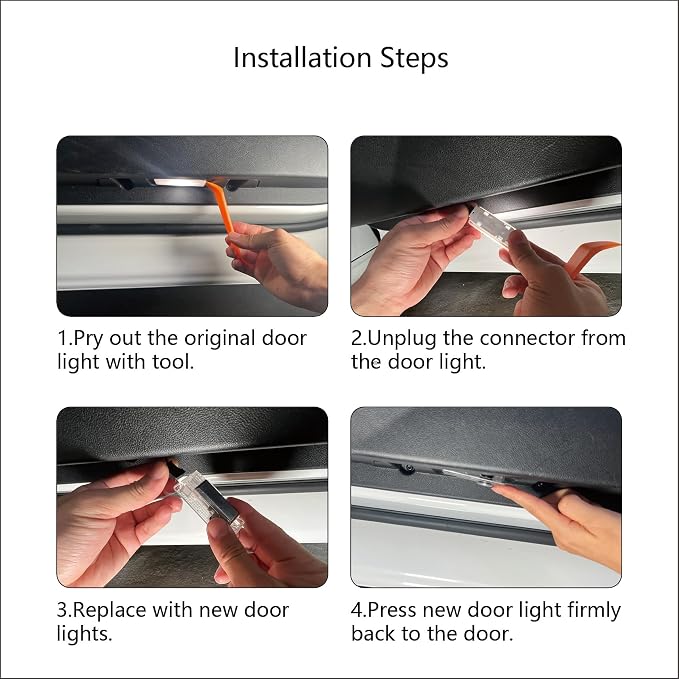 2Pcs Car Door Lights Compatible With Challenger 2015-Present. Personality Pattern LED Projector Courtesy Welcome Lights for SRT SXT GT RT (Picture 2)