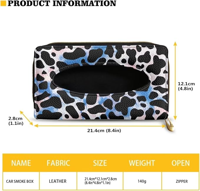 Visor Automotive Tissue Holder Cow Car Sun Visor Tissue Box for Back Seat Car Interior Accessories