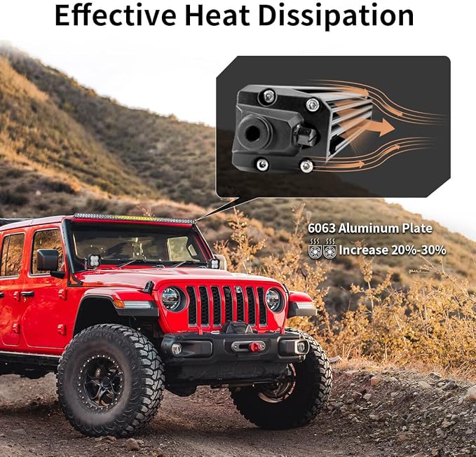 LASFIT 42 inch LED Light Bar Single Row Slim Spot Flood Combo Driving 6000K | IP67 Waterproof Off Road Overhead Roof Mount LED Bar for 4Runner Tacoma RAV4 Ranger Colorado Forester