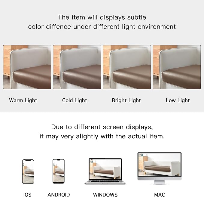 Yates Home PU Leather Couch Sofa Cushion Slipcover Water-Proof Elastic Chair RV Seat Covers Sofa Furniture Protector Slip Cover for Settee Seater Replacement in Living Room(Loveseat, Camel)