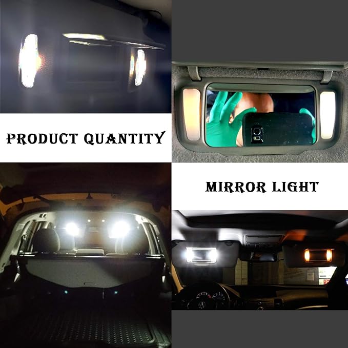 iBrightstar 9-30V Extremely Bright 29mm 6614F 6612F LED Bulbs for Car Sun Interior Vanity Mirror Sun Visor Lights, Xenon White