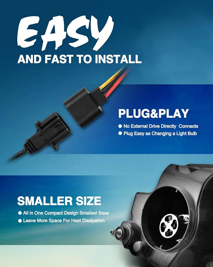 Marsauto Plug-N-Play H13 Fog Lights: Easy Installation for ATVs (Pack of 2)