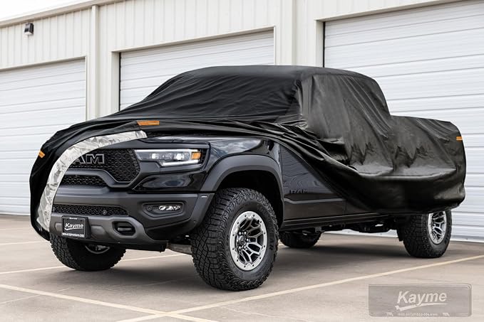 Kayme Truck Cover Waterproof All Weather, Heavy Duty Outdoor Pickup Cover Sun Uv Rain Protection, Universal Fit for Silverado, F-150 F-250 F-350, Nissan Titan etc.(Length Up to 239 inch)