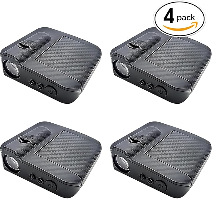 4PCS Custom Car Brand Car Door Lights, LED Projector Car Door Step Courtesy Welcome Lights, 3D LED Car Welcome Lights Lamp Fits for Most Brand (for Too-yo-ta)