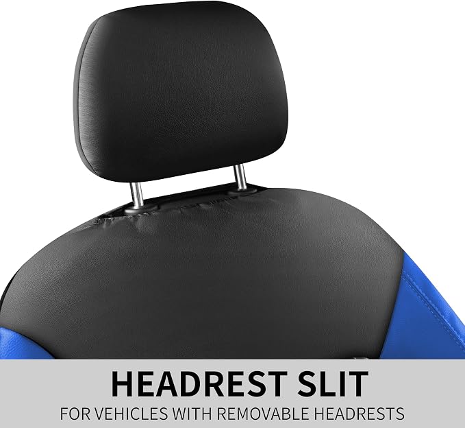 HChengkikz Faux Leather Front Car Seat Covers, 2 Pack Seat Protectors | Easy to Install Auto Interior Accessories Universal Fit for Sedans, SUVs, Trucks, Vans